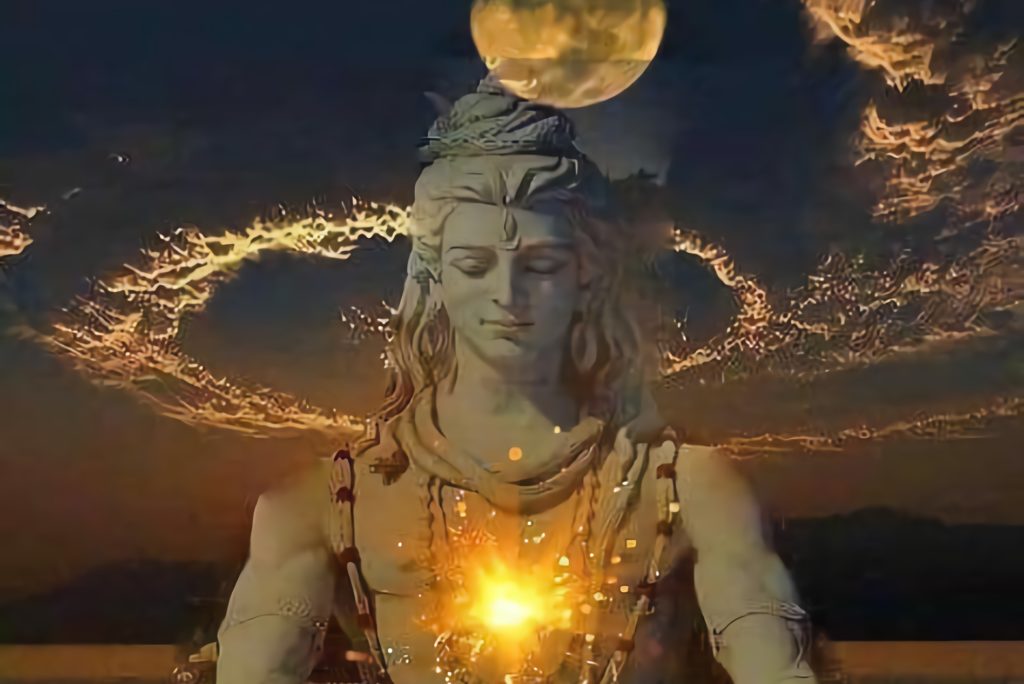 Shiva vor Wolken